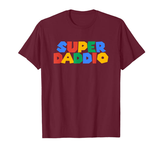 Gamer Daddio Super Dad Funny Fathers From Wife and Friends T-Shirt