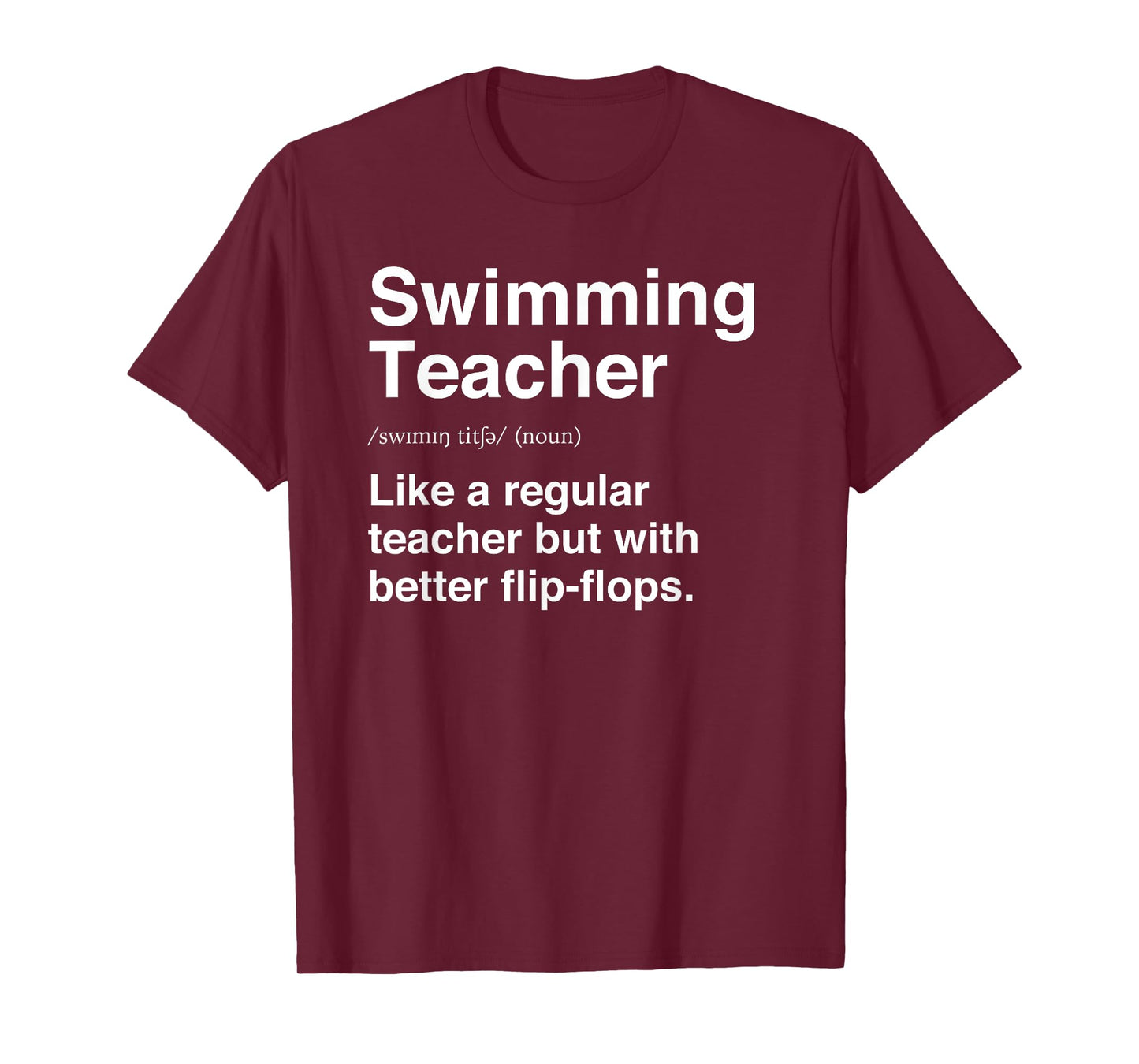 Swimming Teacher Funny Definition Swim Trainer Coach T-Shirt for Men Women