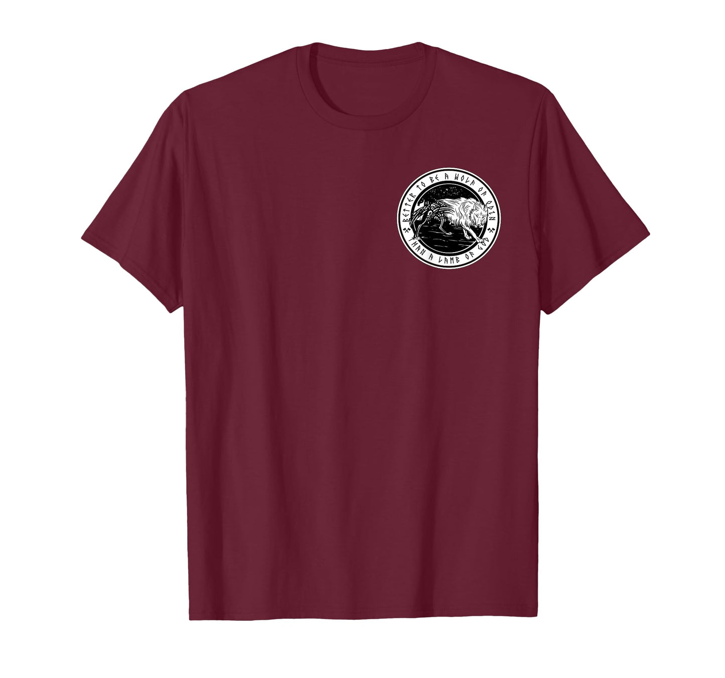 Fenrir Wolf Viking Rune Compass Norse Mythology Valhalla T-Shirt
