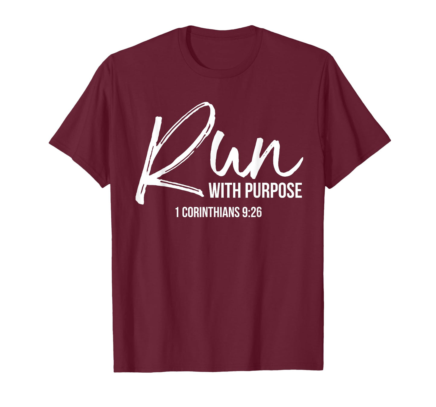 P37 Design Studio Jesus Shirts Christian Runner Gift Running Gear Run With Purpose Quote T-Shirt - Women's, Black, Small, Short Sleeve, Classic Fit, Cotton 100%