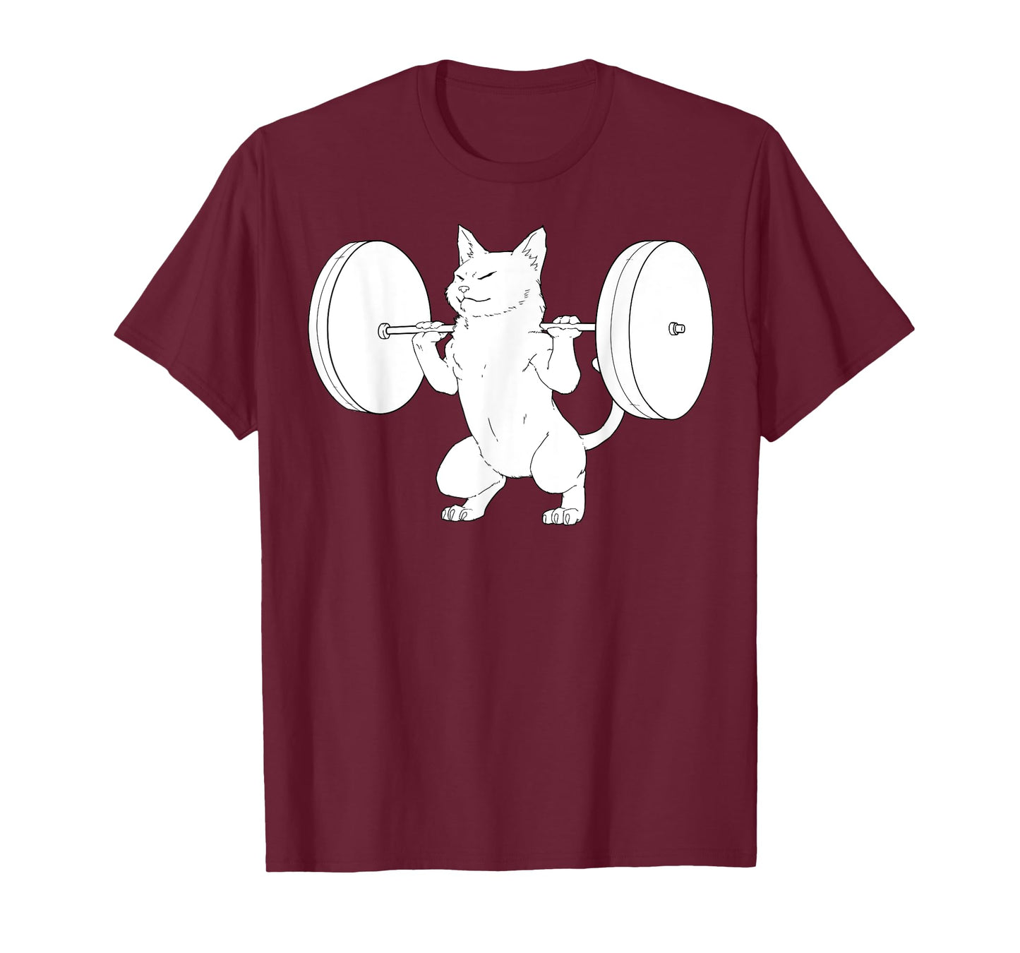 Cat Squat Powerlifting T-Shirt Cute T-Shirt for Men Women