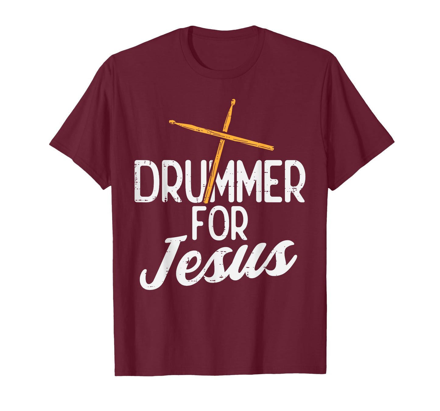 Drummer For Jesus God Drumming Christian Men Women Kids T-Shirt