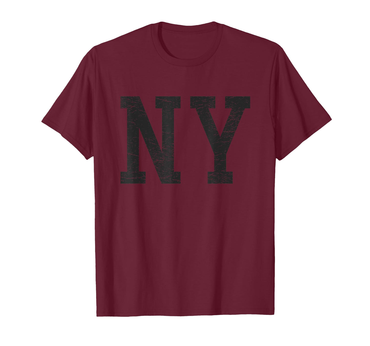 New York Tshirt Women Men | Black Text Distressed Graphic NY T-Shirt