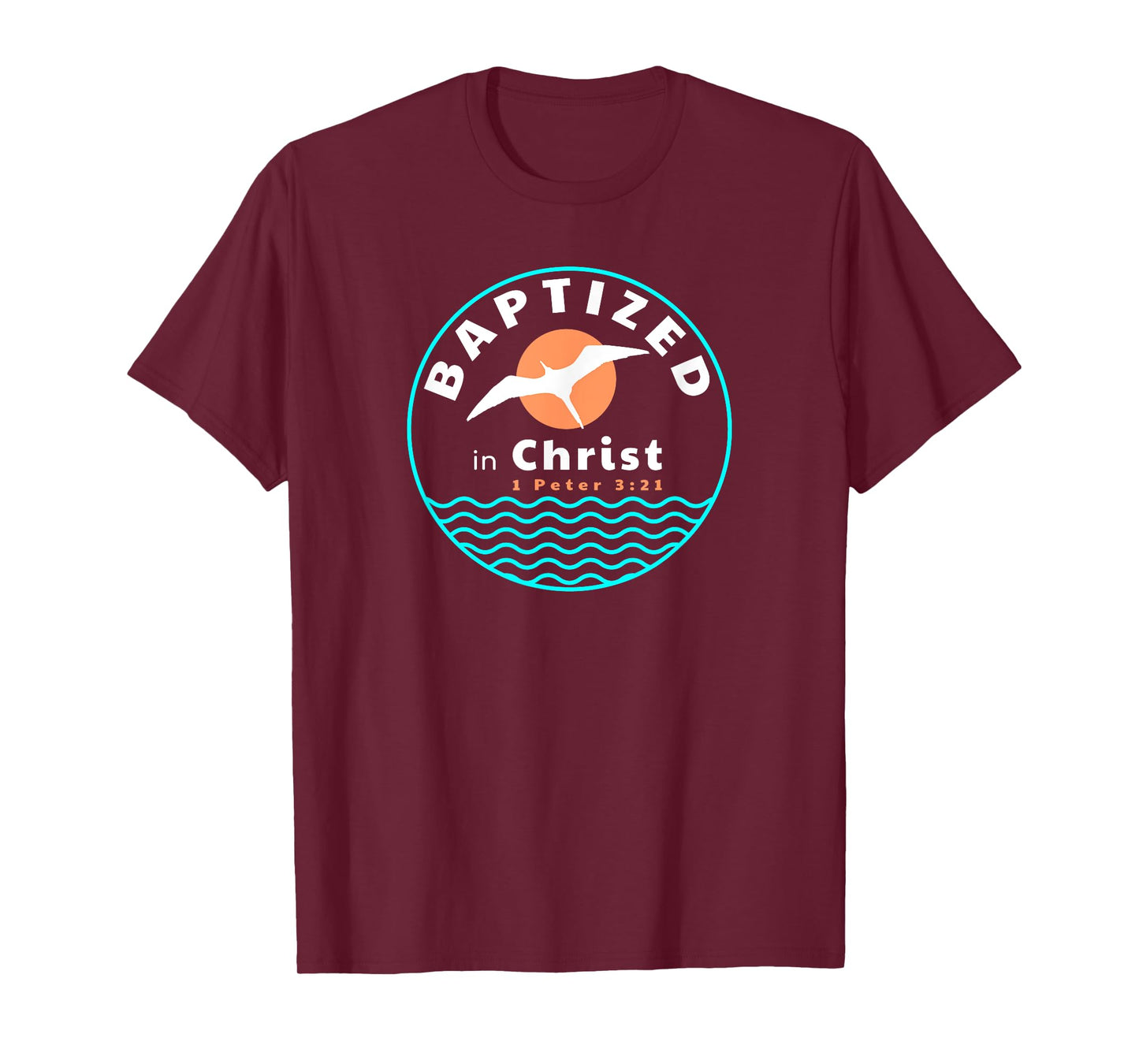 TourisTeez for Water Baptismal Christ Jesus Tees Baptized in Christ Christian Adult, Women, Men, Kids Baptism T-Shirt,Black,Small