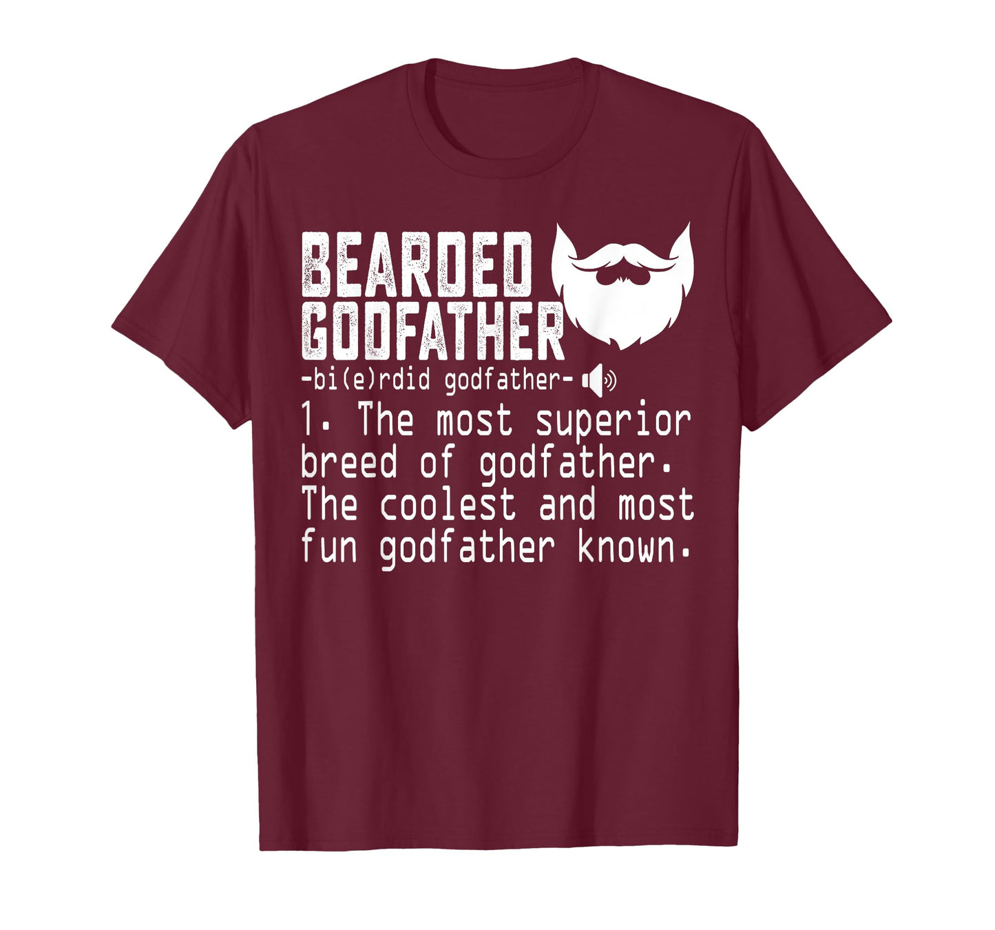 Bearded Godfather Definition Funny Father Grandpa Uncle Gift T-Shirt