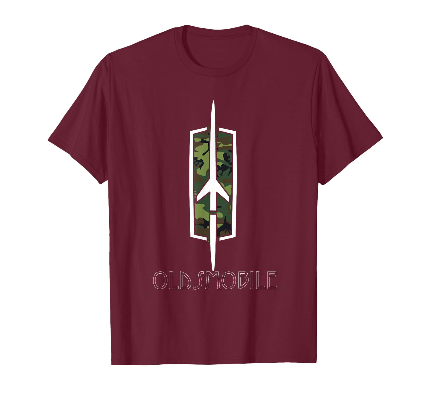 Oldtimer Show Vintage Oldsmobile Camouflage Rockets Logo T-Shirt