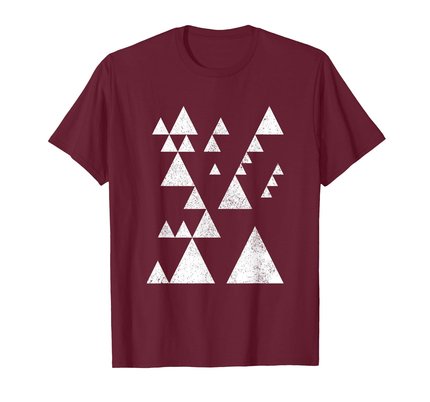 Geometric Triangles Shapes Geometry Abstract Art Distressed T-Shirt