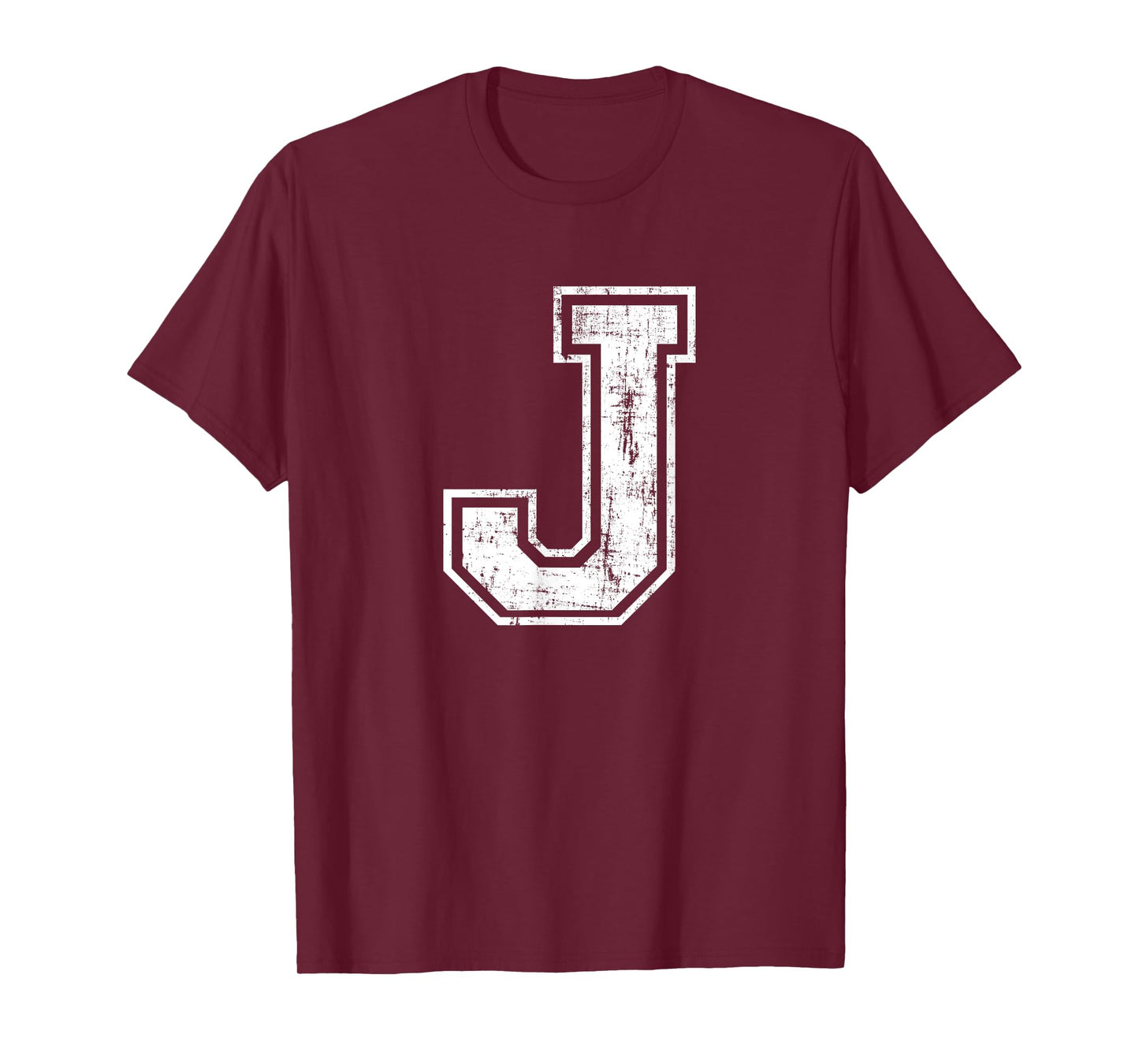 Letter J Uppercase Alphabet Initial School College Varsity T-Shirt