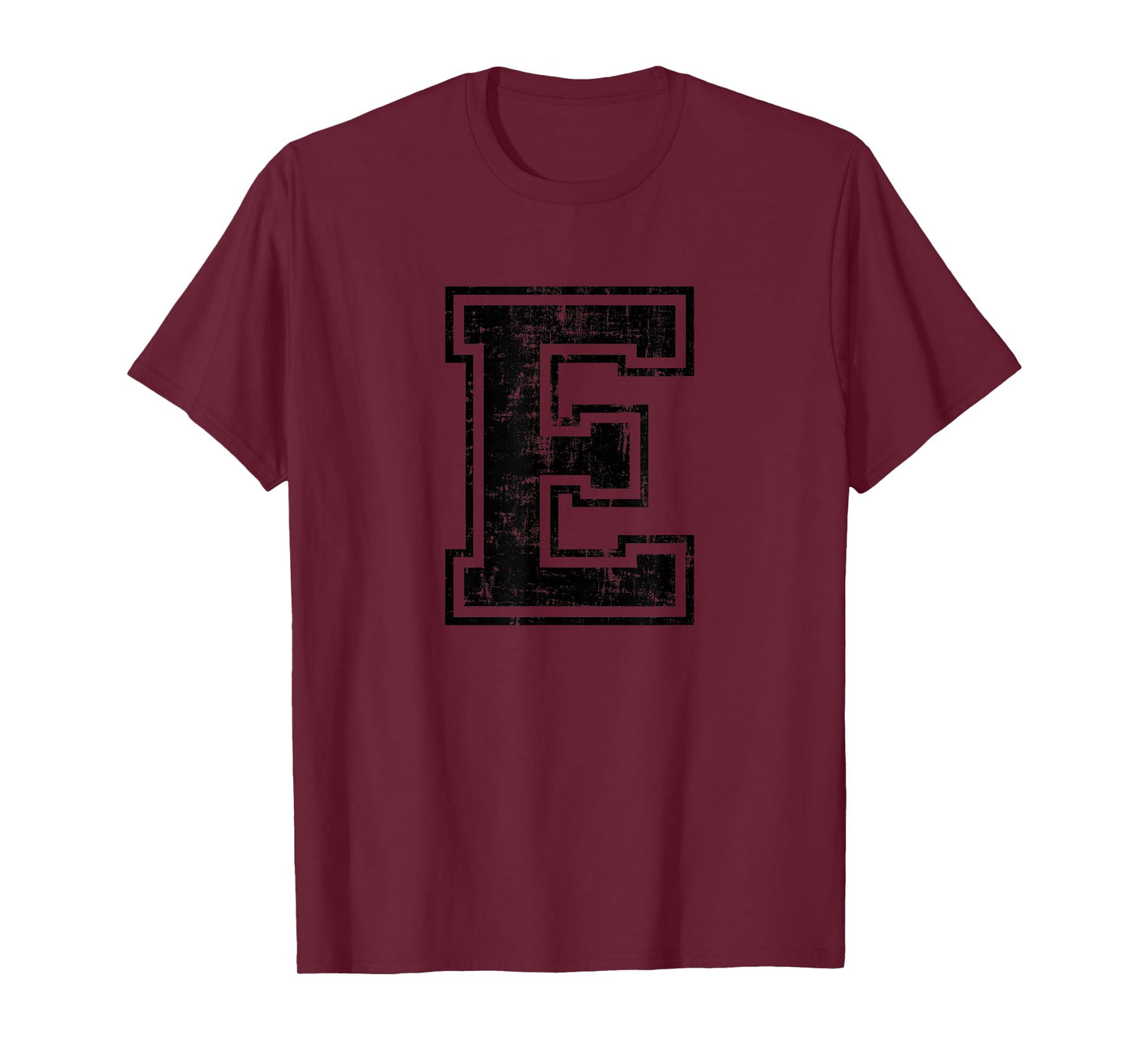 Letter E Uppercase Alphabet Initial School College Varsity T-Shirt
