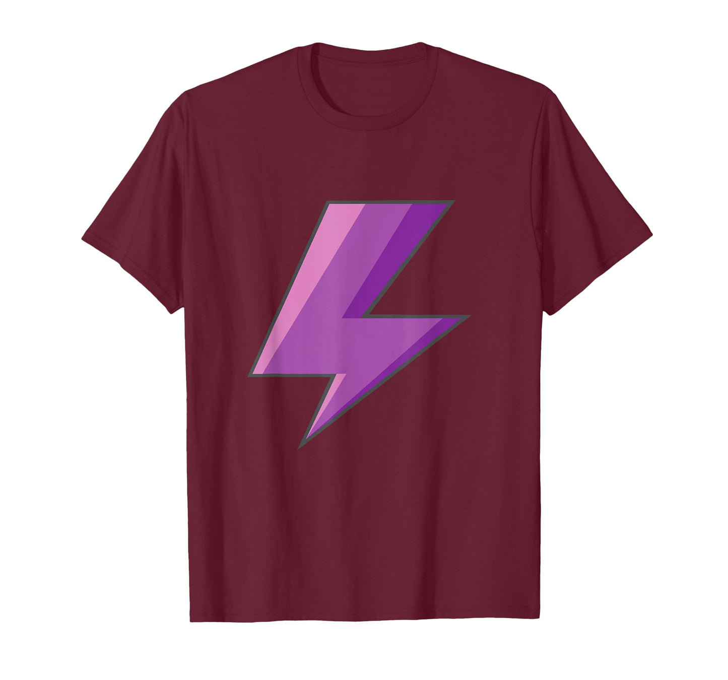 Lightning Bolt Purple Graphic Tee Easy Halloween Costume T-Shirt