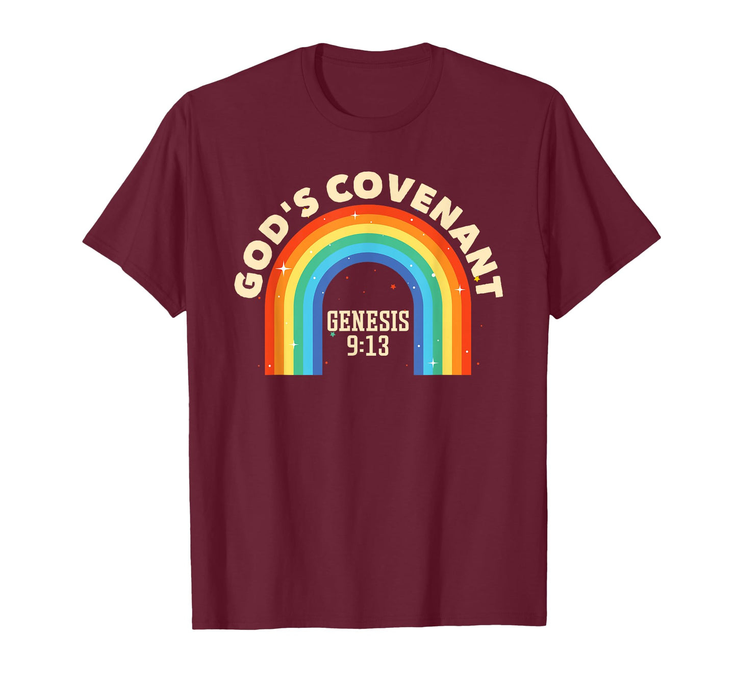 Rainbow God's Covenant Genesis 9:13 Bible Christian Lover T-Shirt