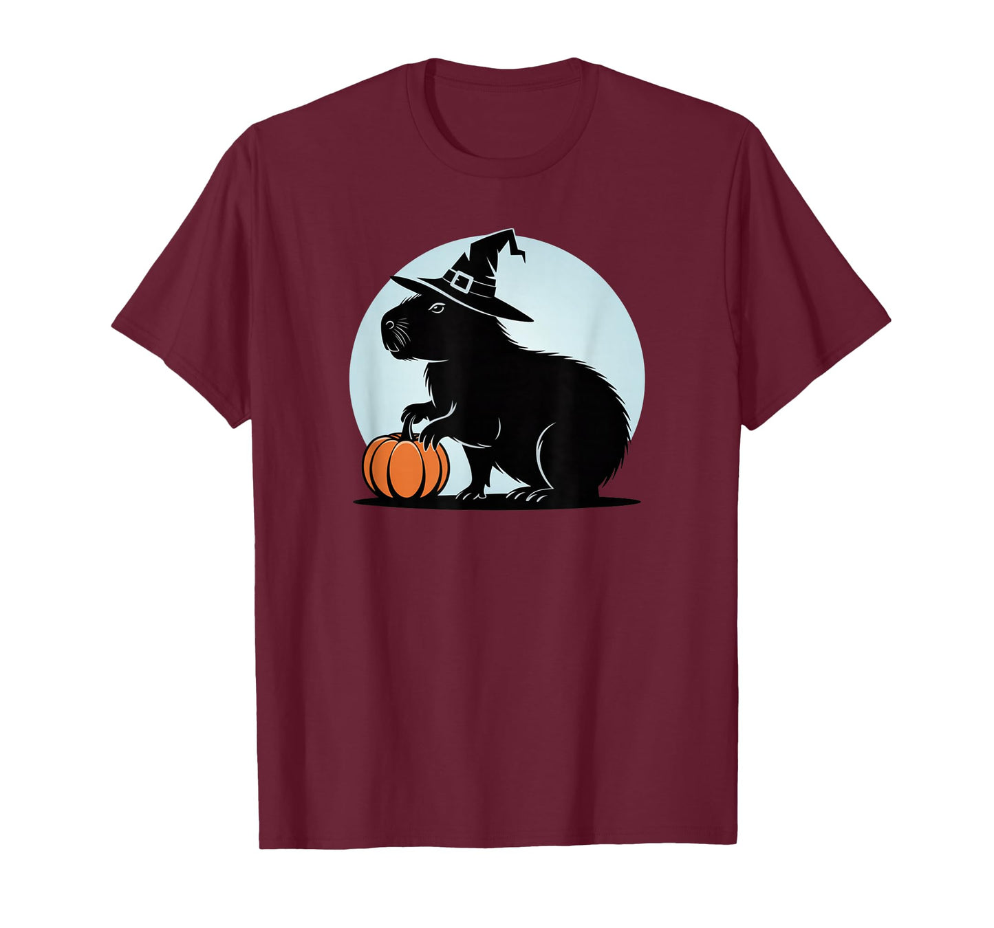 Spooky Capybara Halloween Witch Pumpkin T-Shirt