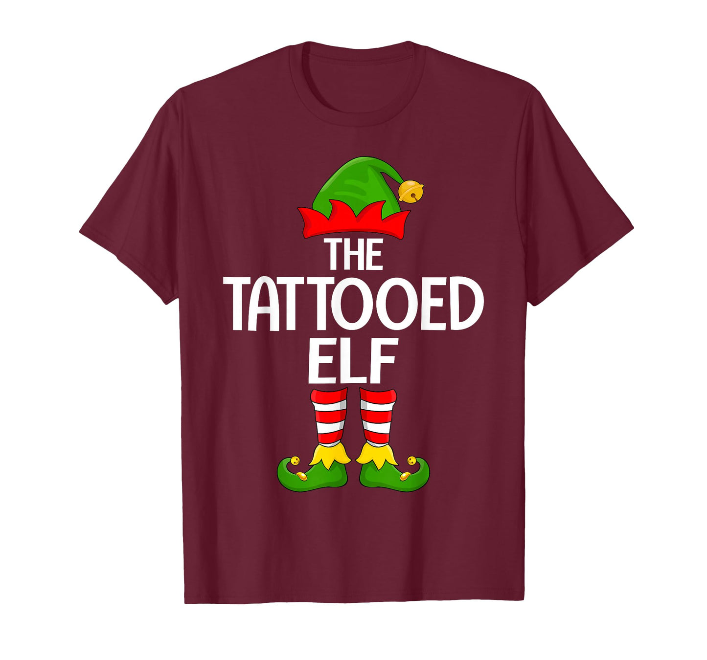 Tattooed Elf Xmas Matching Family Elf Squad Christmas T-Shirt