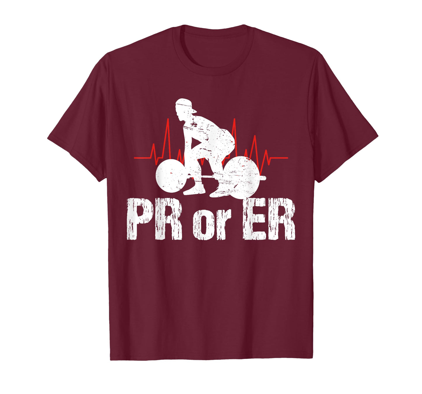 PR Or ER Funny Weightlifting Bodybuilding Apparel Vintage T-Shirt