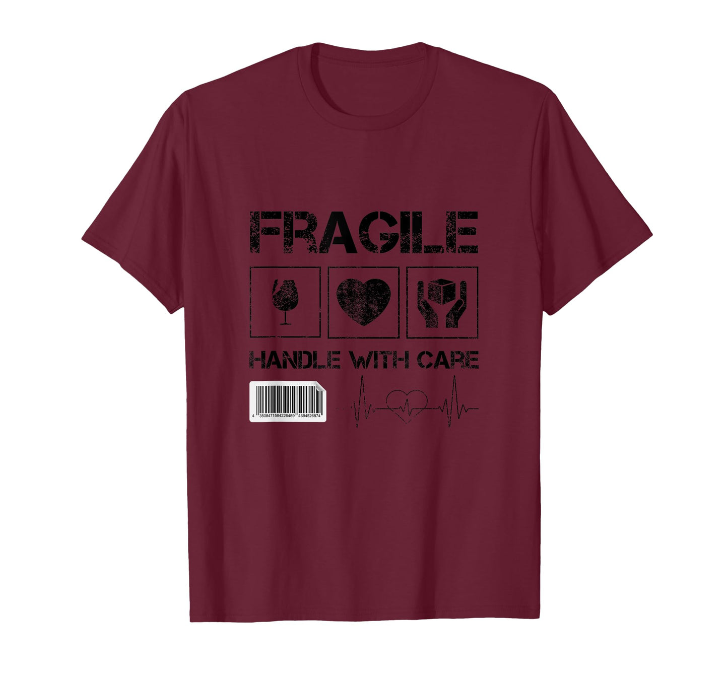 Fragile handle with care graphic tees and cool designs fun T-Shirt