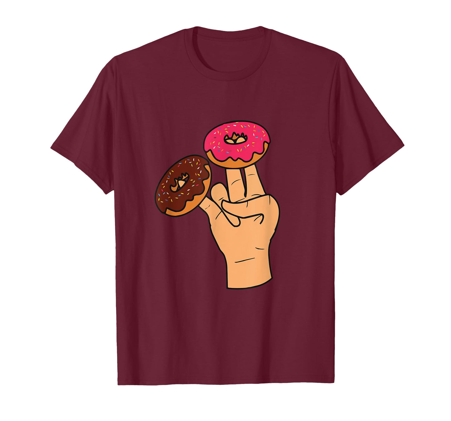 Cool Donuts Cartoon Illustration Novelty Graphic Designs T-Shirt