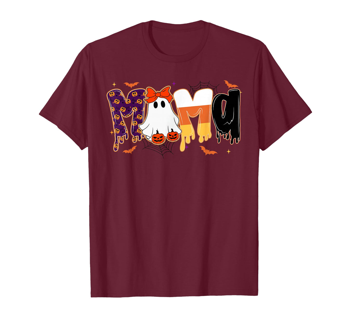 Preppy Halloween Candy Mama, Funny Spooky Ghost Pumpkin Mama T-Shirt