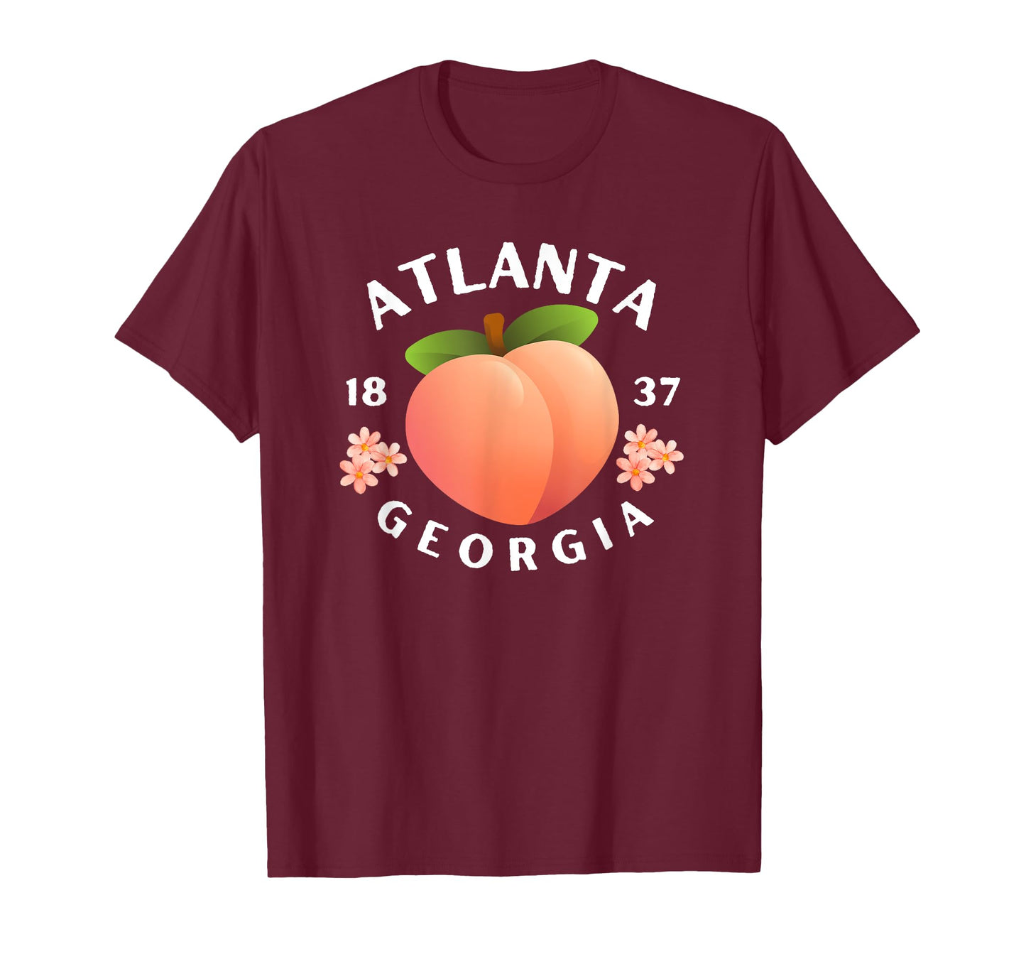 Atlanta Georgia est. 1837 Flowers Peach State T-Shirt