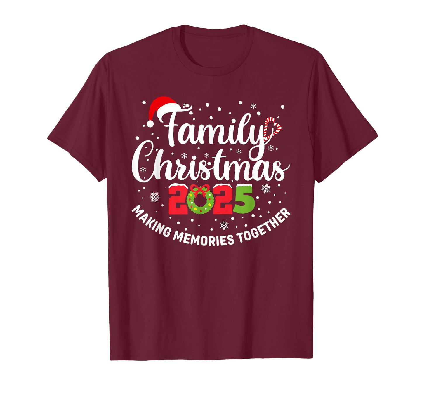 Family Christmas 2025 Xmas Santa Snowflake Pajamas Holiday T-Shirt