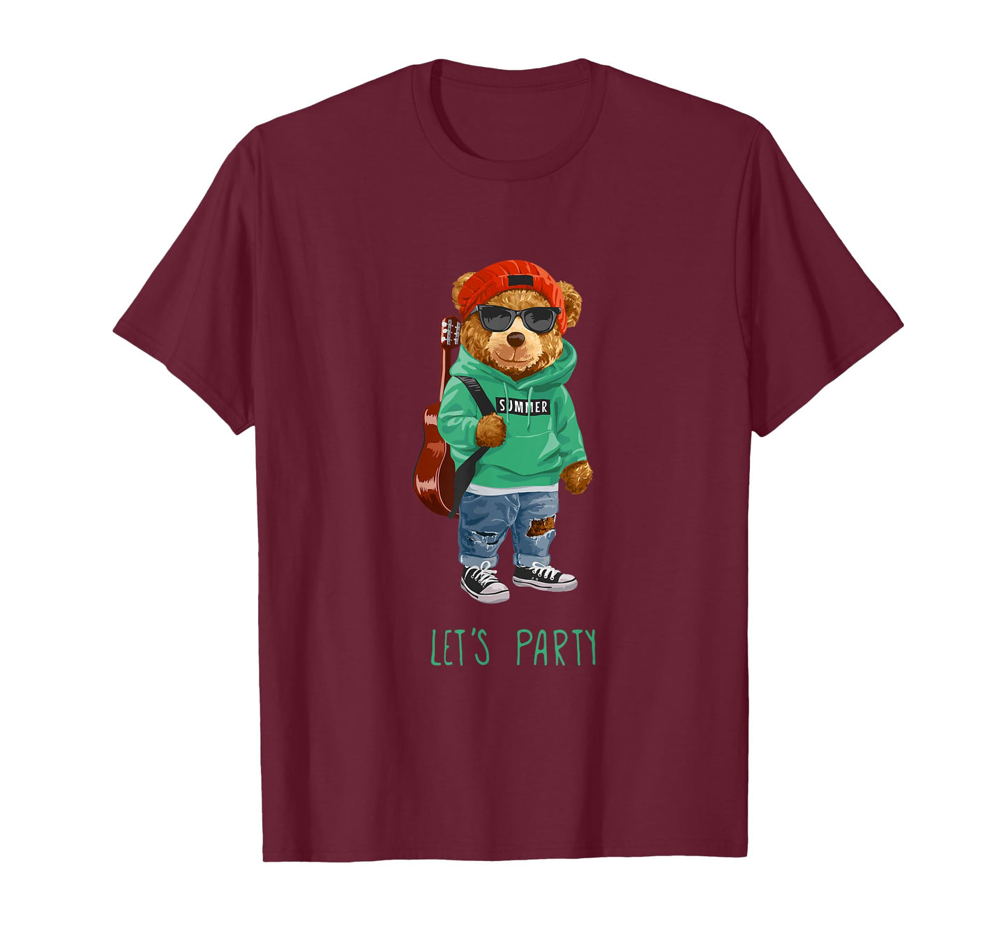 Stay Childish Let's Party, Funny Boys Girls Teddy Bear Style T-Shirt