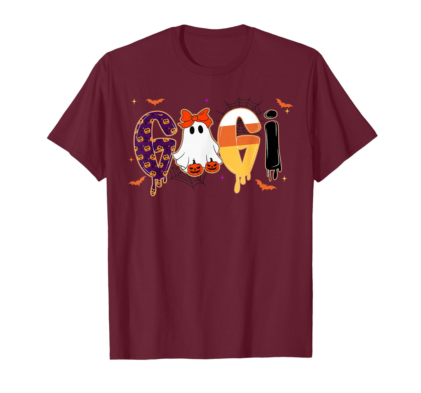 Preppy Halloween Candy Gigi, Funny Spooky Ghost Pumpkin Gigi T-Shirt