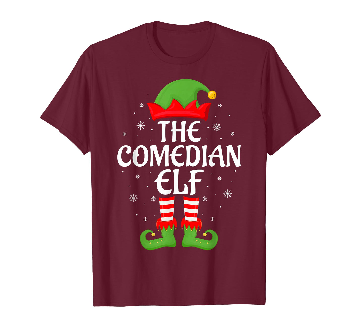 Comedian Elf Xmas Family Matching Elf Squad Christmas T-Shirt