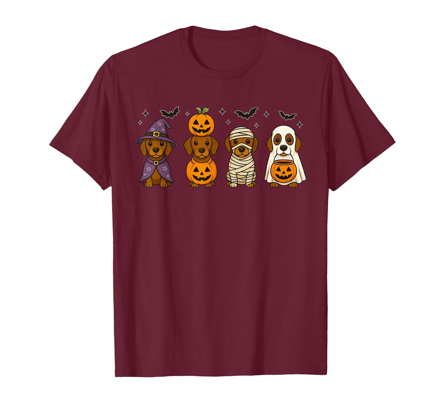 Weiner Dog Witch Happy Halloweenie Cute Halloween Dachshund T-Shirt