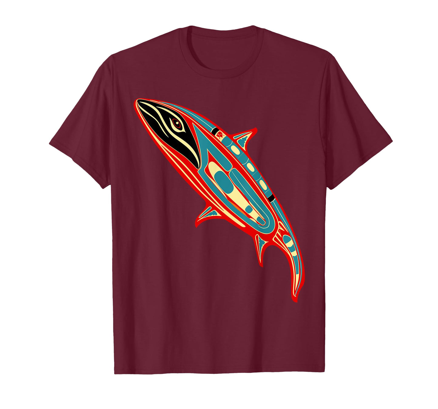 Orca in Salish Coast Weaving Design Style T-Shirt