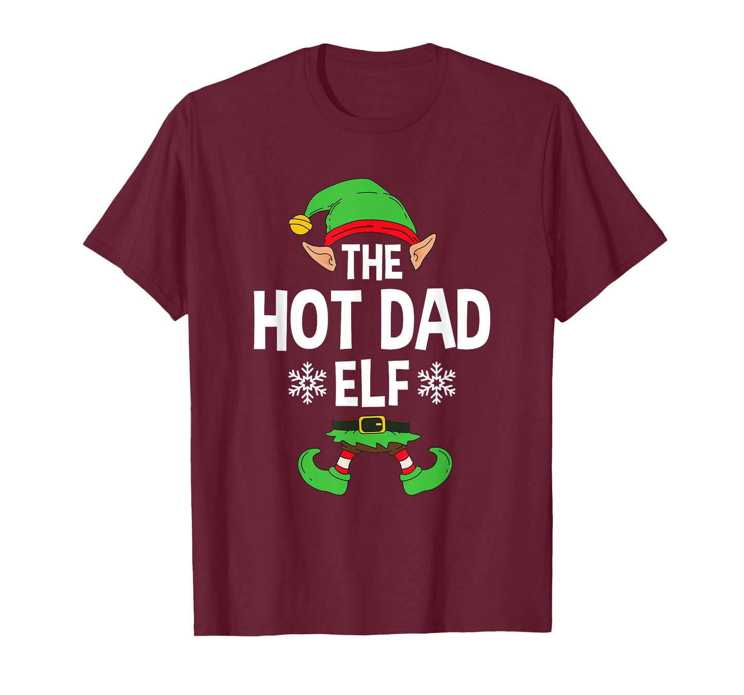 The Hot Dad Elf Party Family Group Matching Father X-Mas T-Shirt