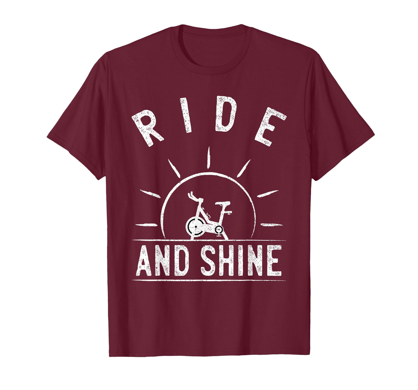 Ride and Shine Funny Indoor Spinning Spin Class Workout Gym T-Shirt