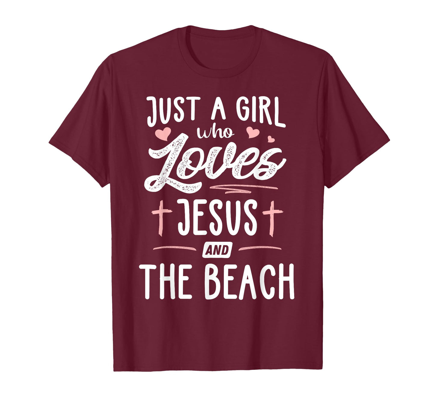 Just A Girl Who Loves Jesus And The Beach Gift Women T-Shirt