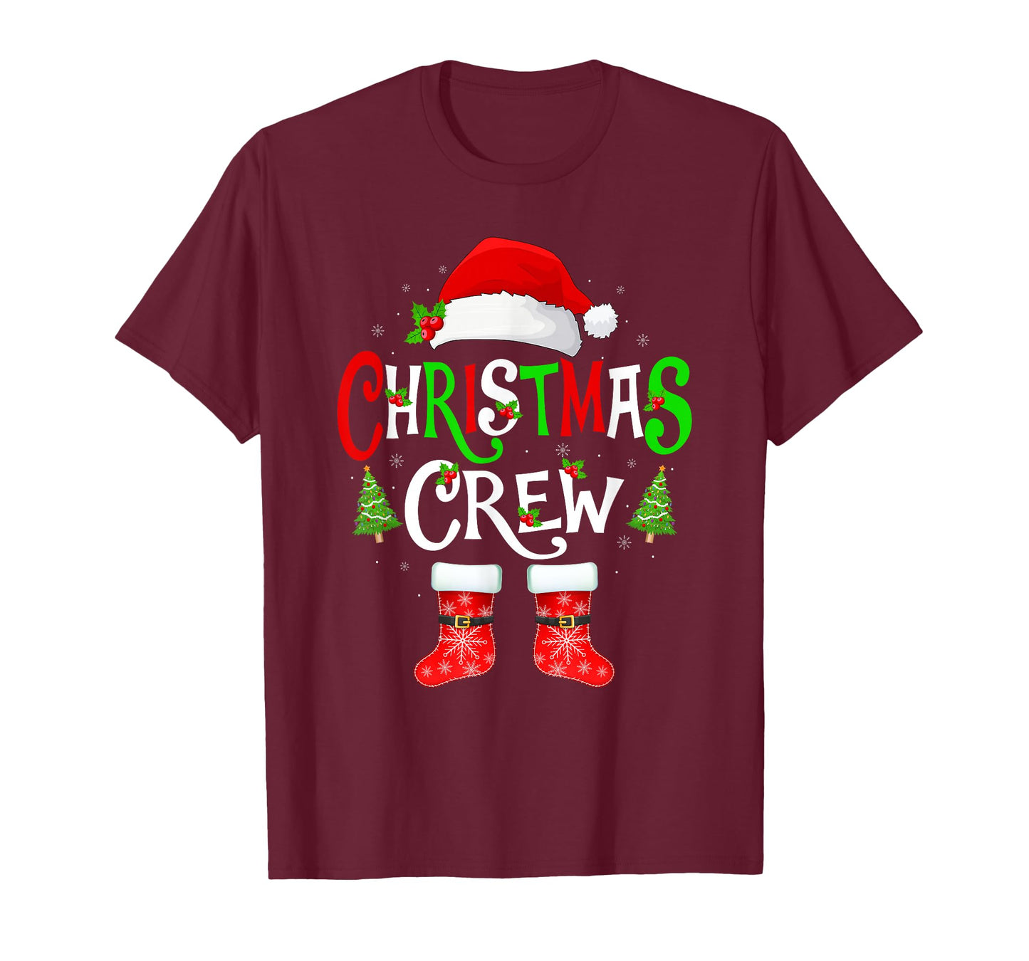 Christmas Crew Matching Family Santa Squad Xmas Pajamas T-Shirt