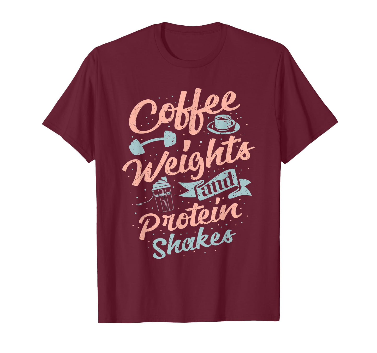 Coffee Weights And Protein Shakes Bodybuilding Bodybuilder T-Shirt