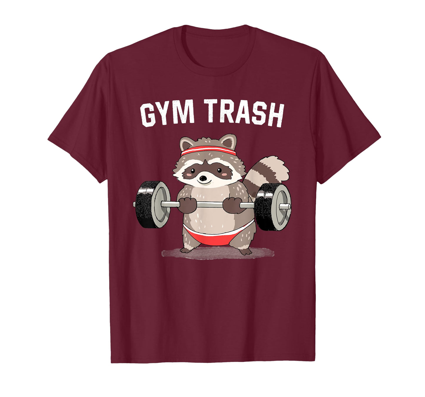 Raccoon Gym Trash Shirt Funny Fitness Racoon Weightlifting T-Shirt