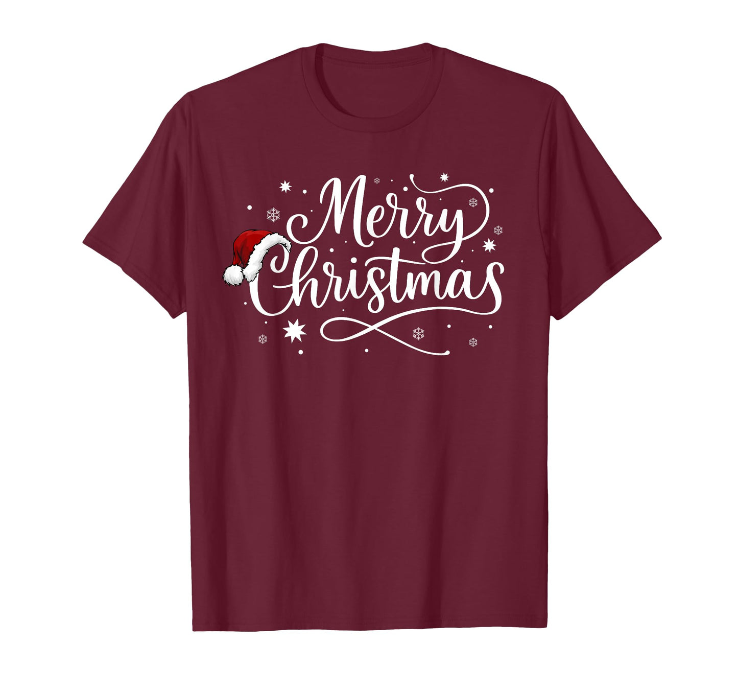 Santa Merry Christmas Xmas Snowflake Family Holiday Pajamas T-Shirt