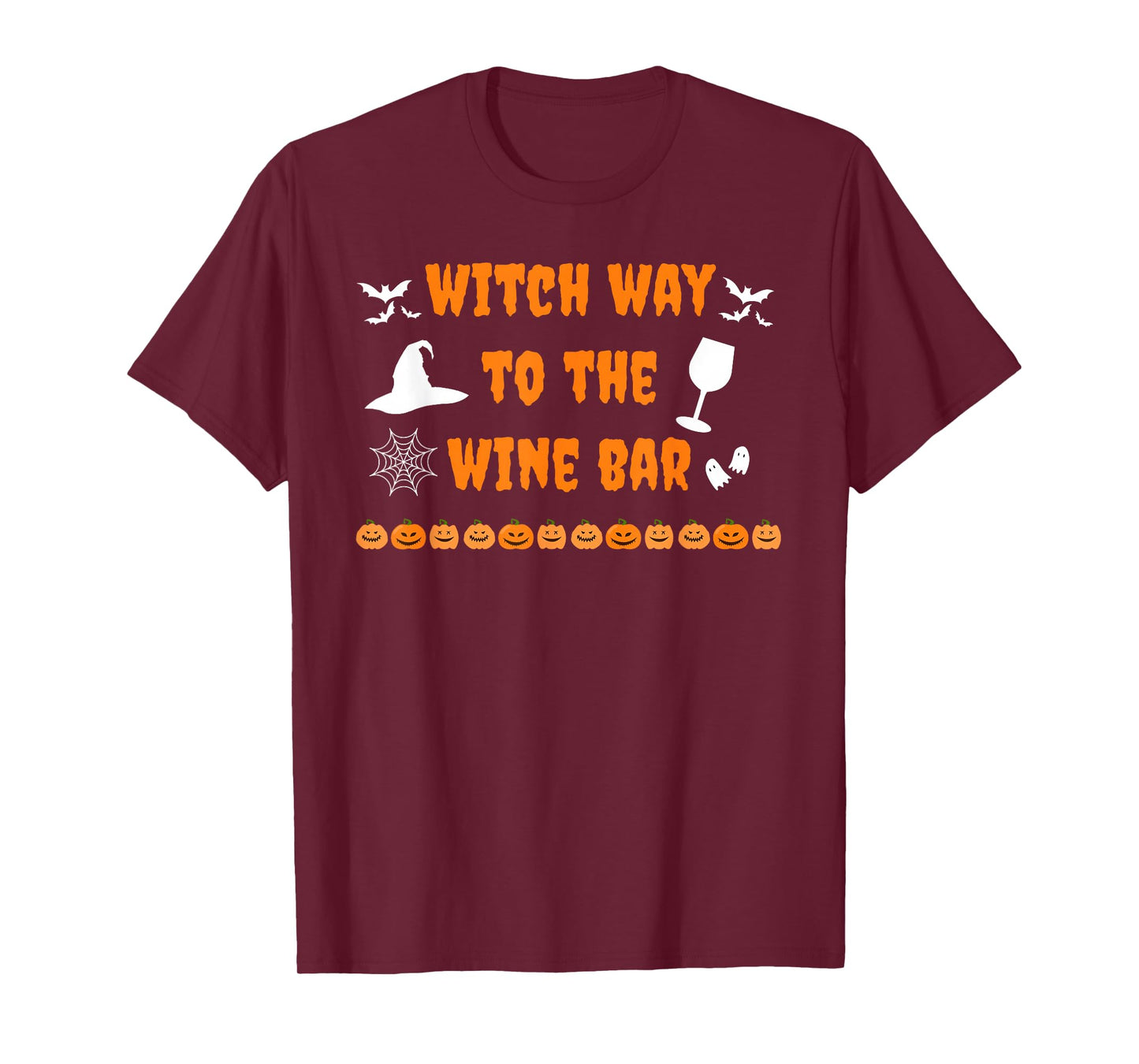Witch Way to The Wine Bar Halloween Autumn Fall Boozy Funny T-Shirt