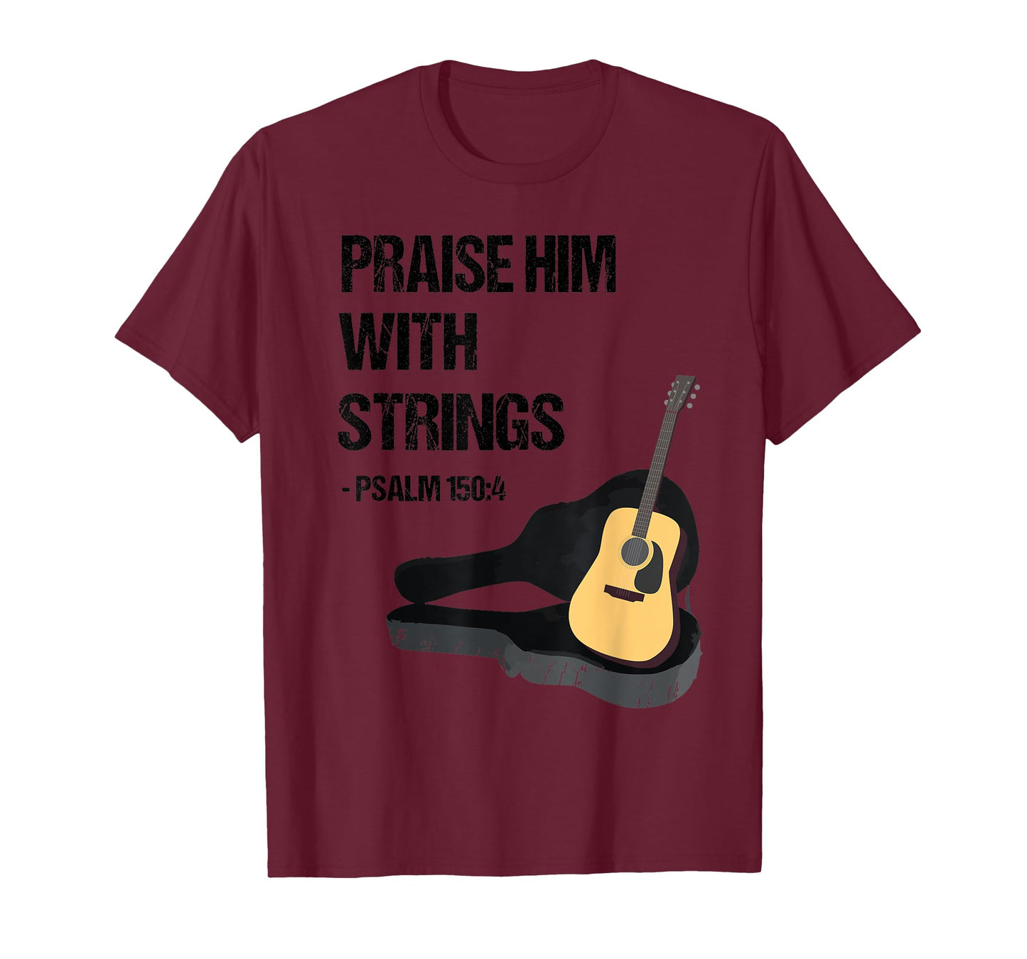 Praise Him With Strings Christian Guitar Player T Shirt T-Shirt