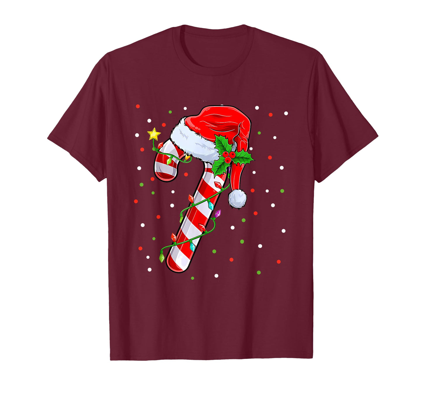 Candy Cane Crew Christmas Lights Family Matching Xmas Girls T-Shirt
