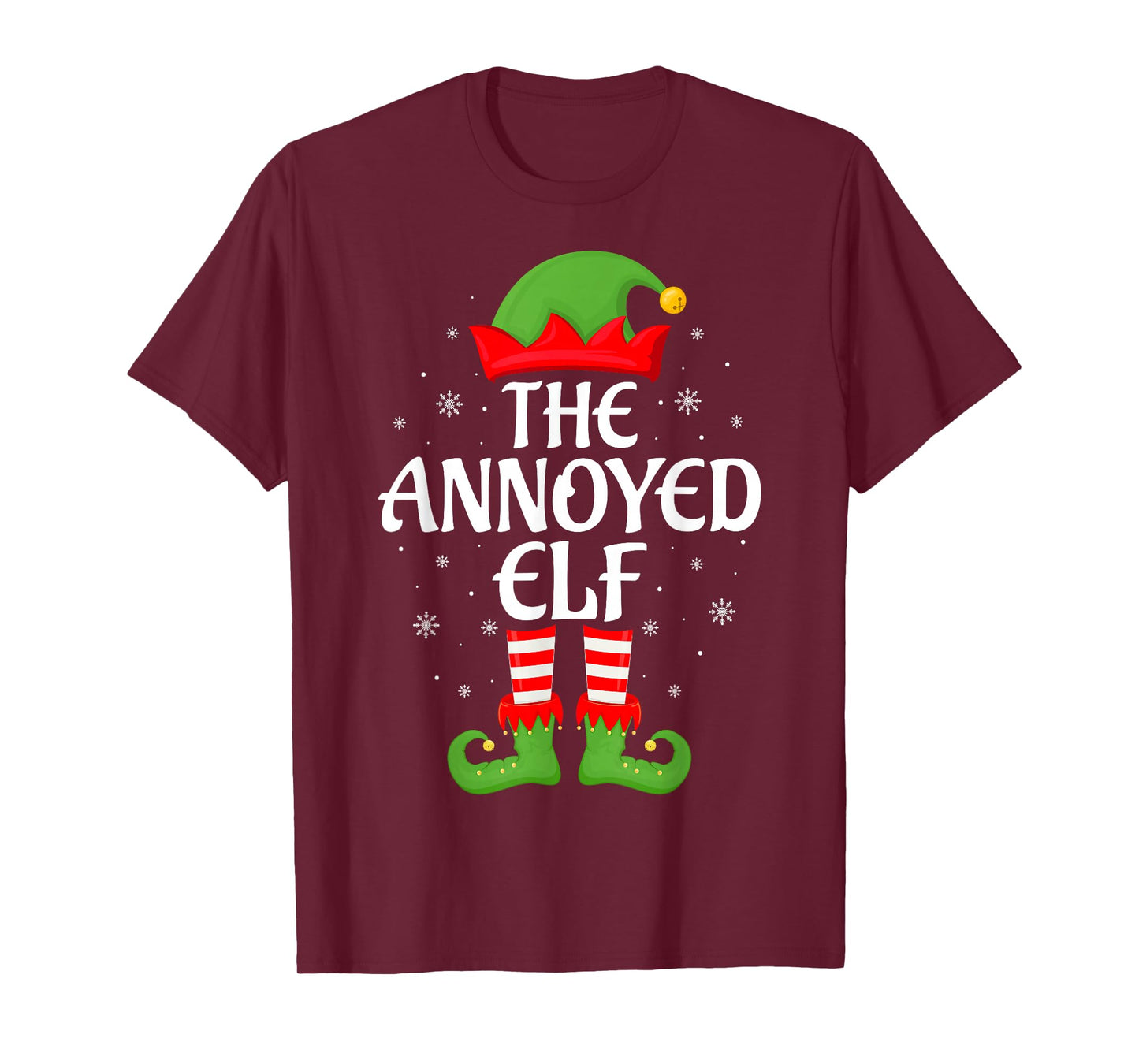 Annoyed Elf Xmas Family Matching Elf Squad Christmas T-Shirt