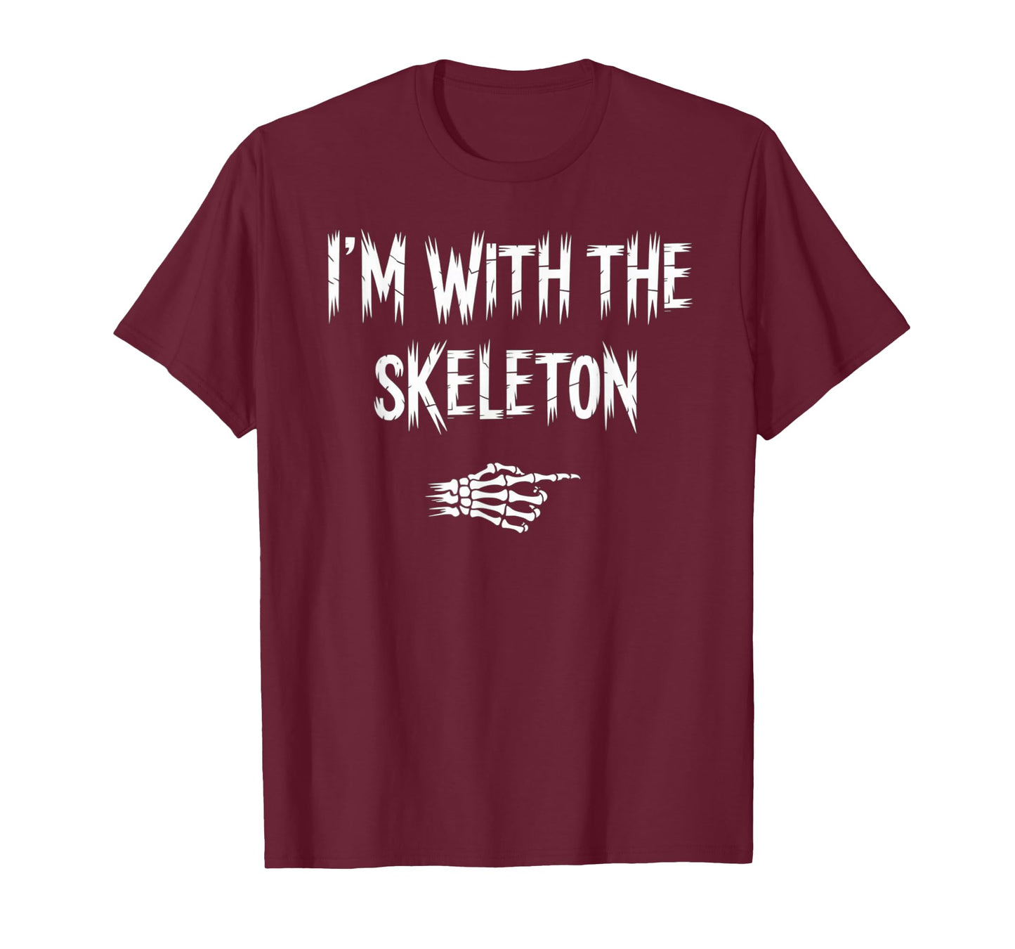 I'm with Skeleton Halloween Costume Couples Matching Gifts T-Shirt
