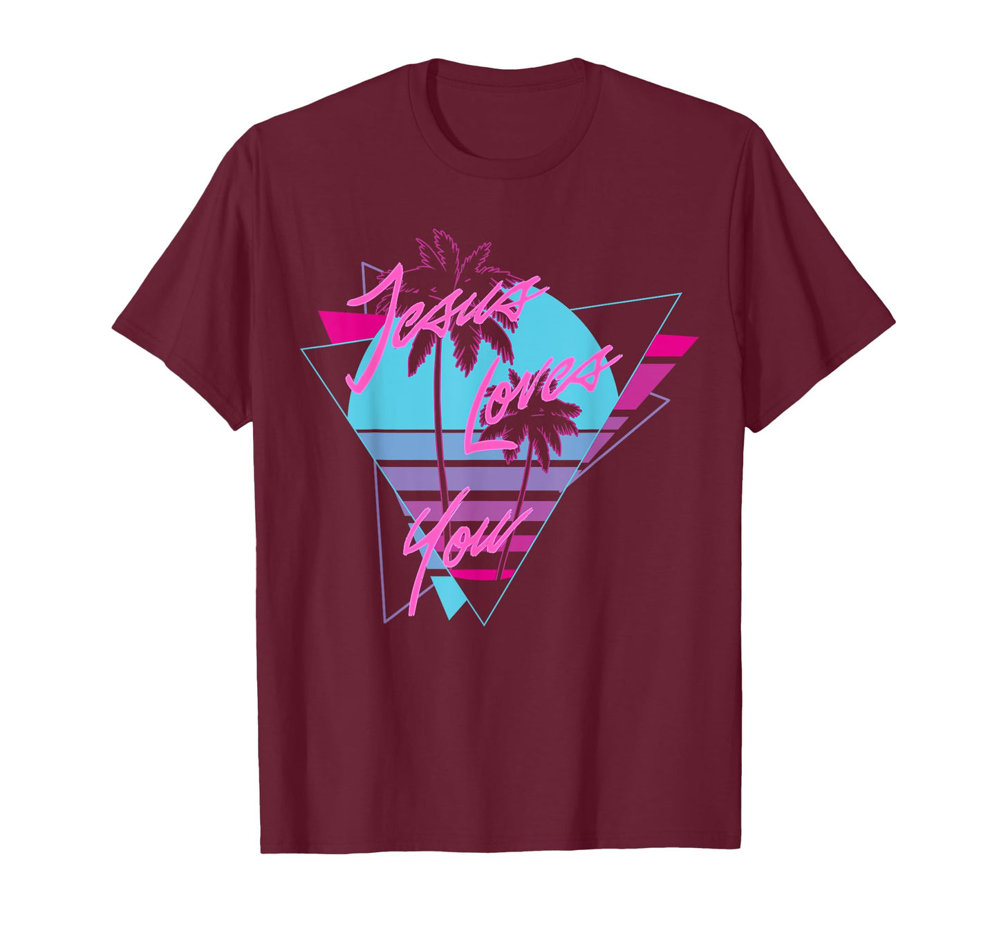 Jesus Loves You 80's Vaporwave Aesthetic Christian T-Shirt