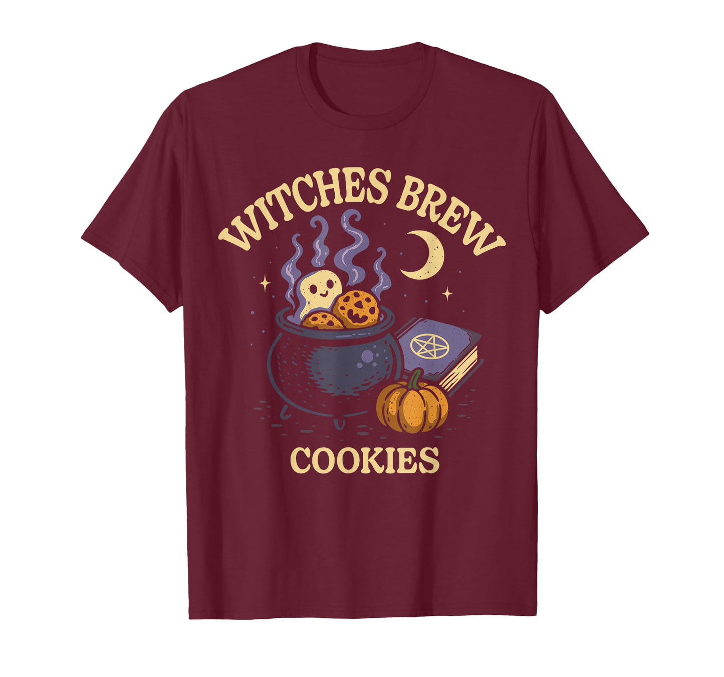 Halloween Witch Cauldron Witches Brew Cookies Funny Ghost T-Shirt
