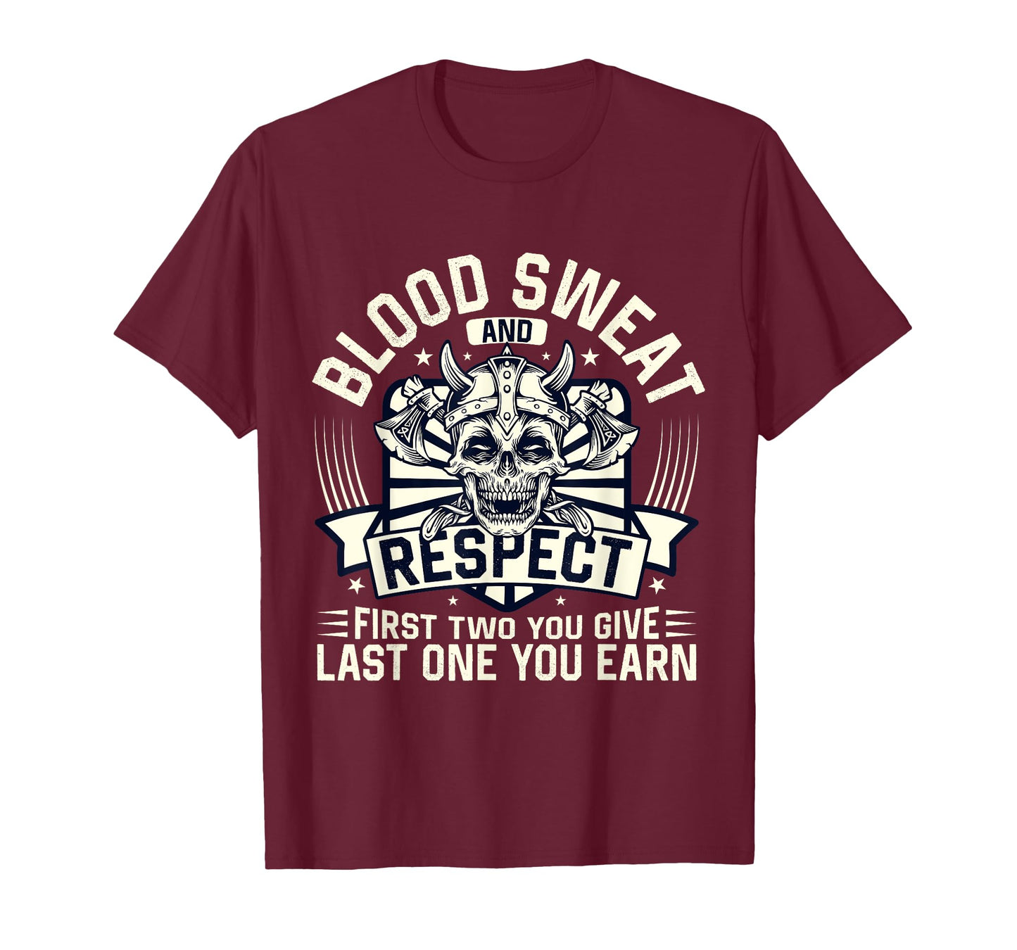 Blood Sweat Respect Powerlifting Fitness Gym Weightlifting T-Shirt