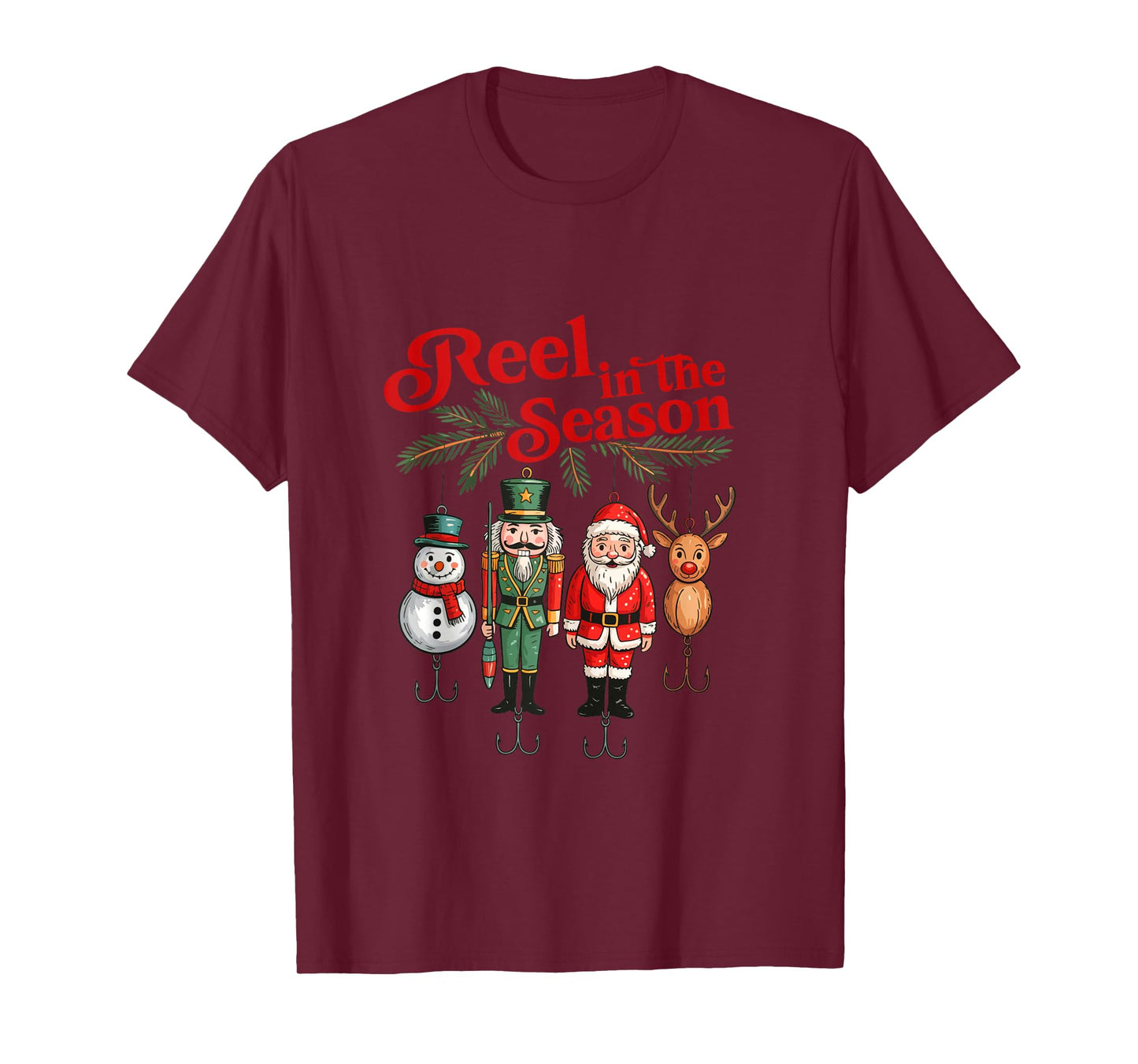Reel in The Season Christmas Fishing Tank Top