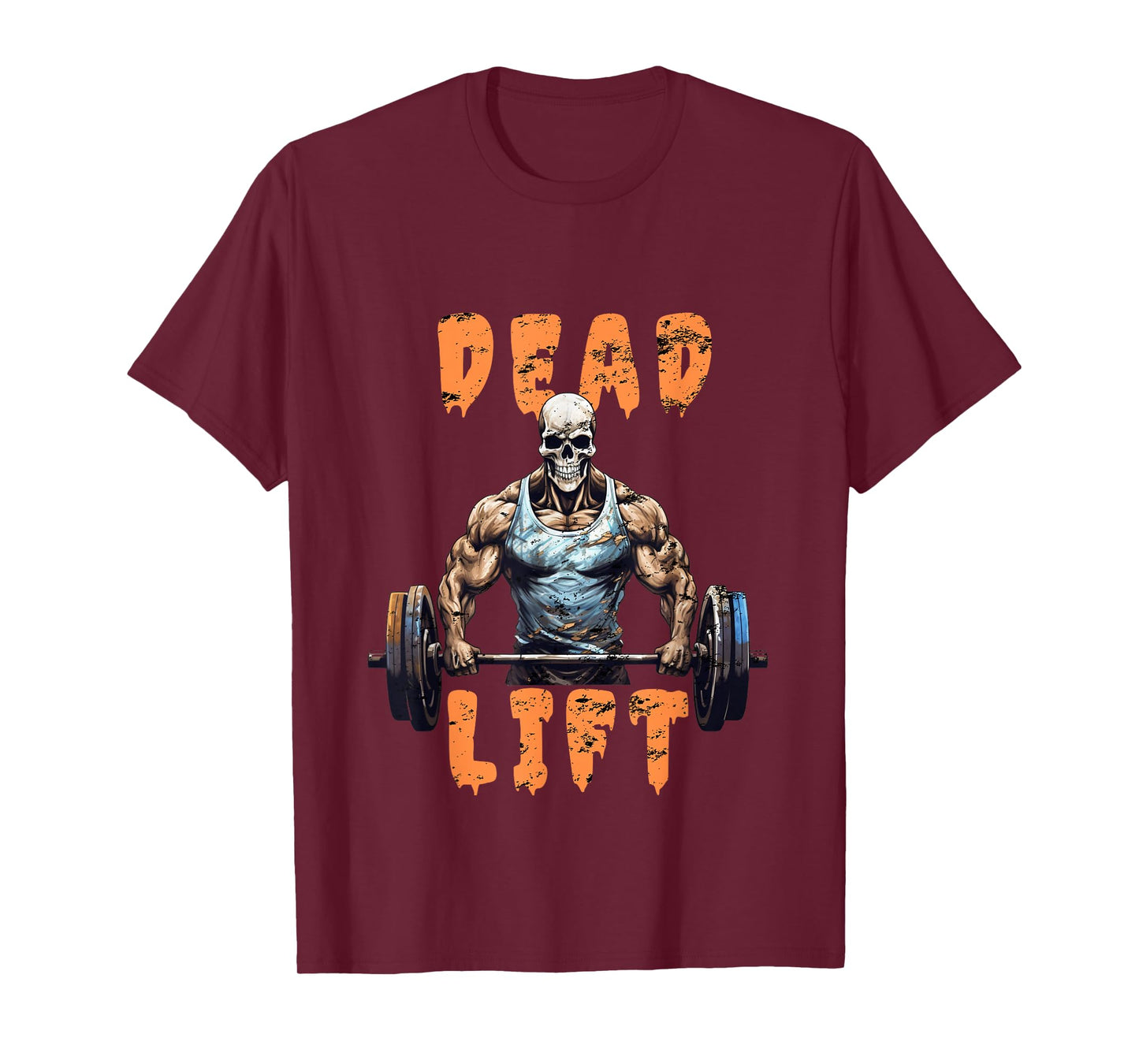 Deadlift Skeleton Gym Lifting Weights Training - Halloween T-Shirt