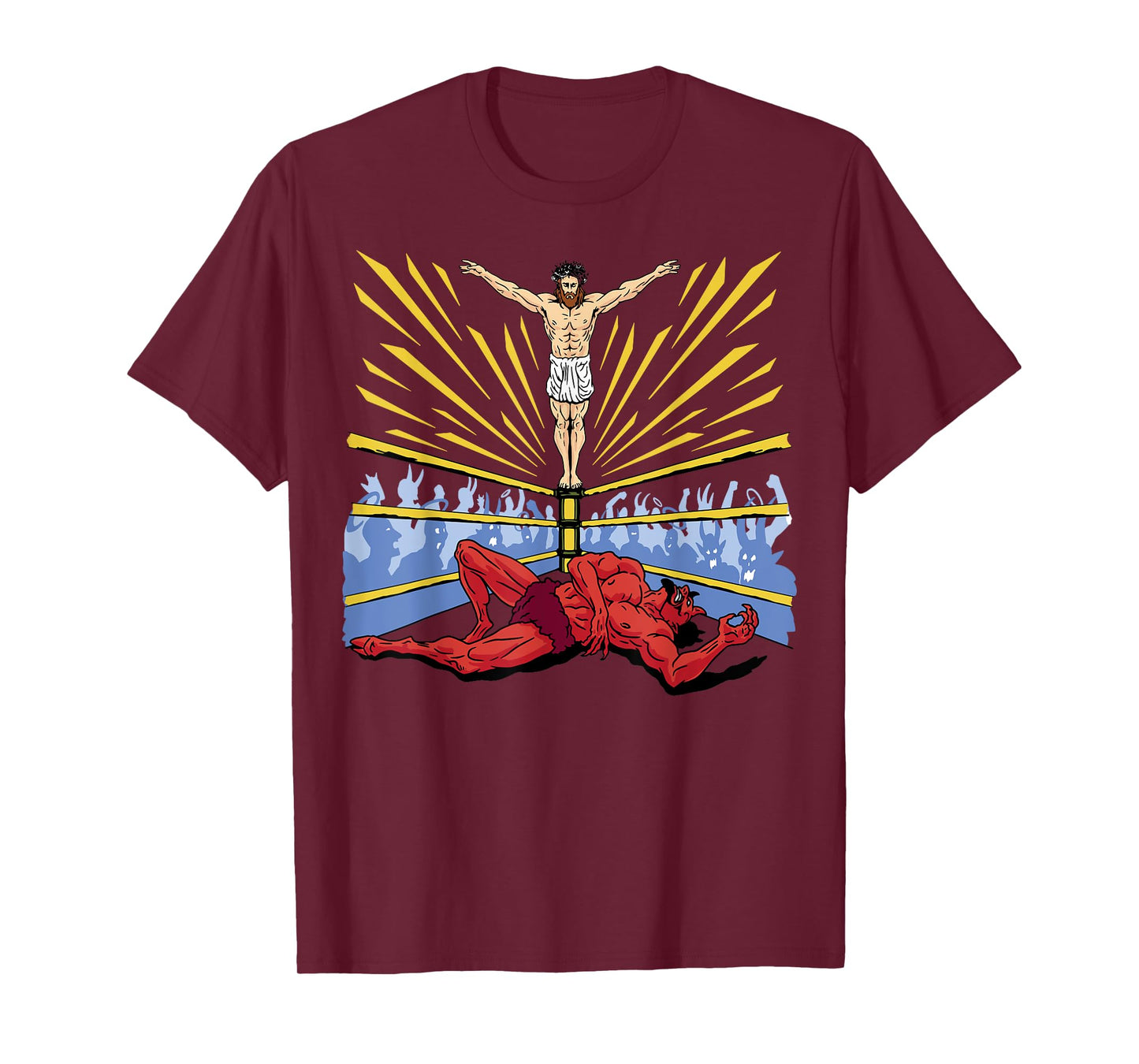 Jesus Wrestling Satan T-Shirt