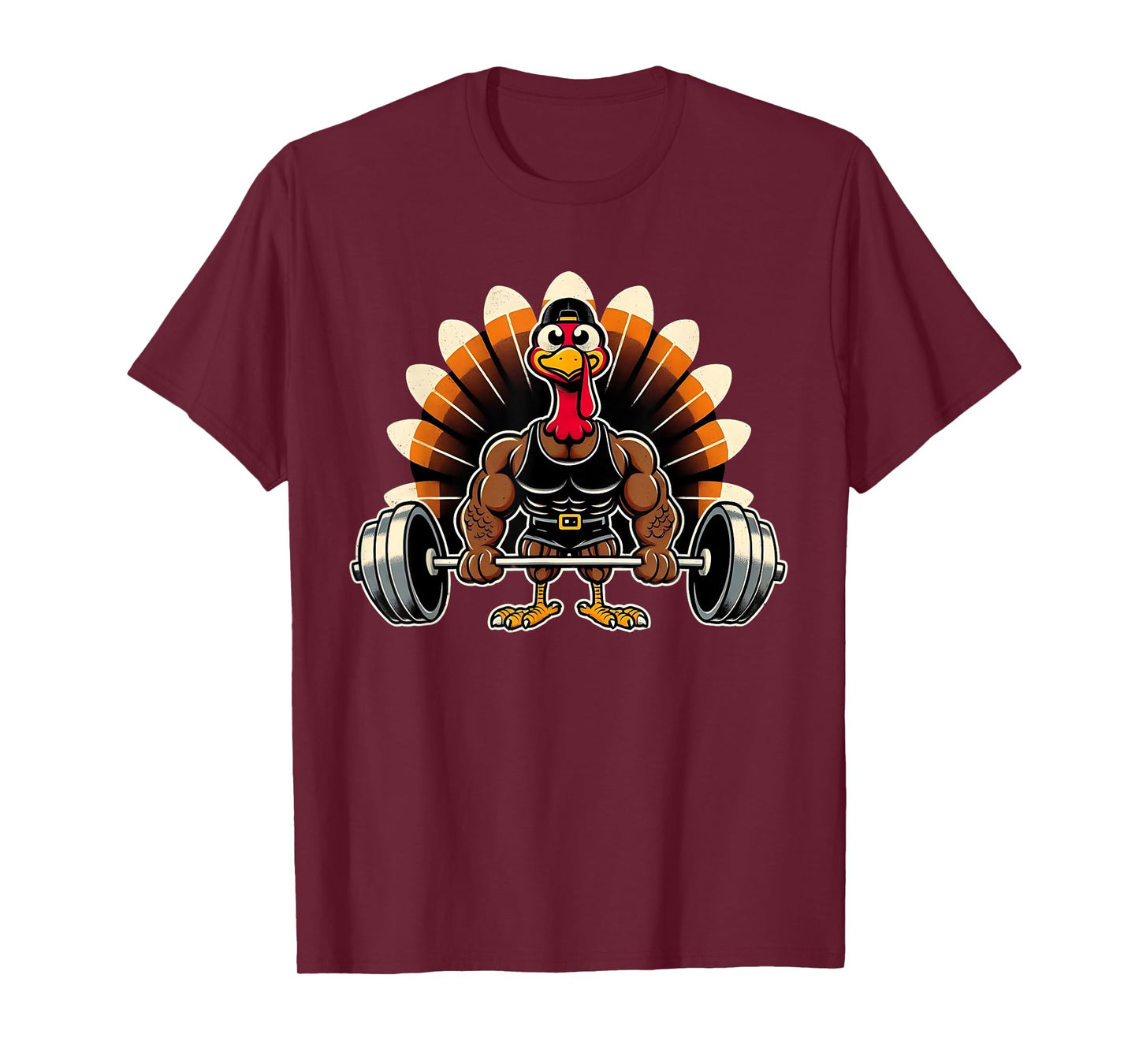 Thanksgiving Muscle Turkey Funny Leg Day Gym Body Builder T-Shirt