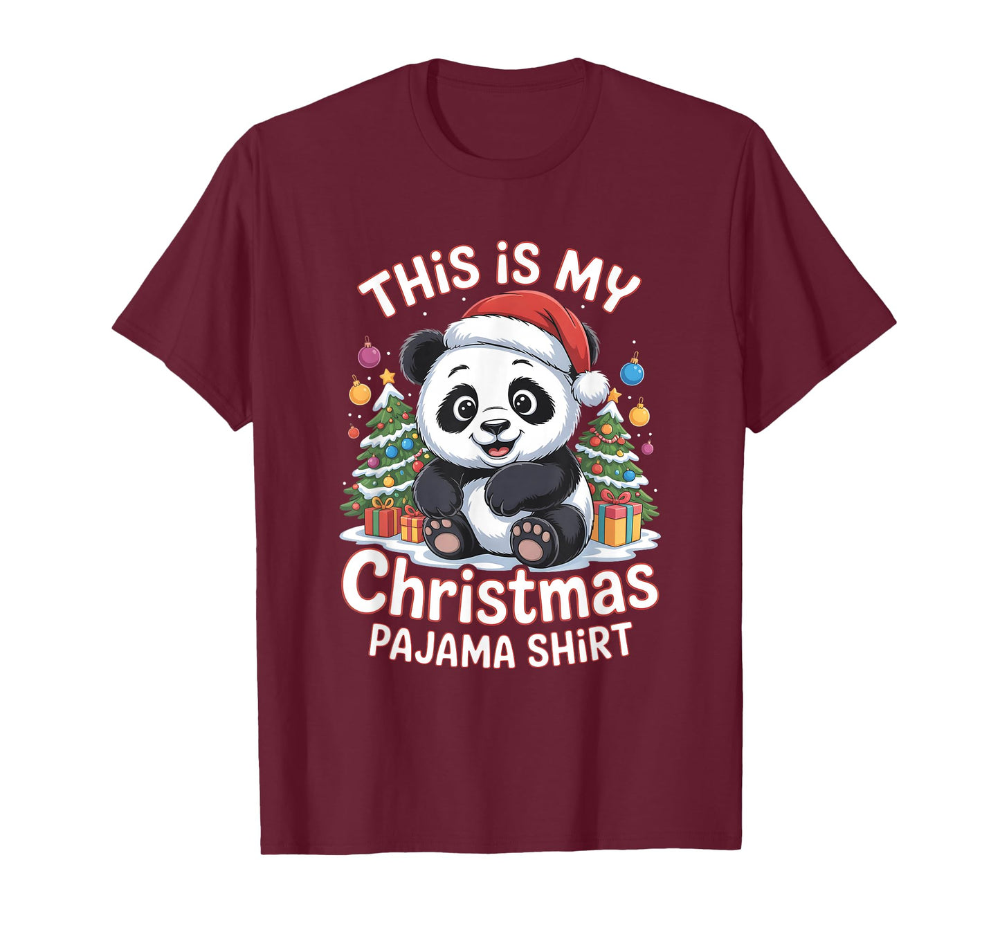 Panda This is My Christmas Pajama T-Shirt
