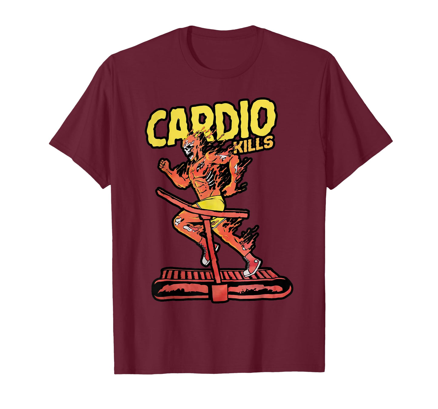 Cardio Kills Skeleton Skull Funny Running Marathon Runner T-Shirt