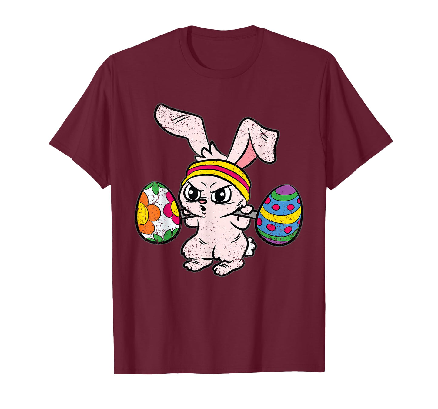 Bunny Weight Lifting Easter Cute Gym Workout Fitness Lover T-Shirt